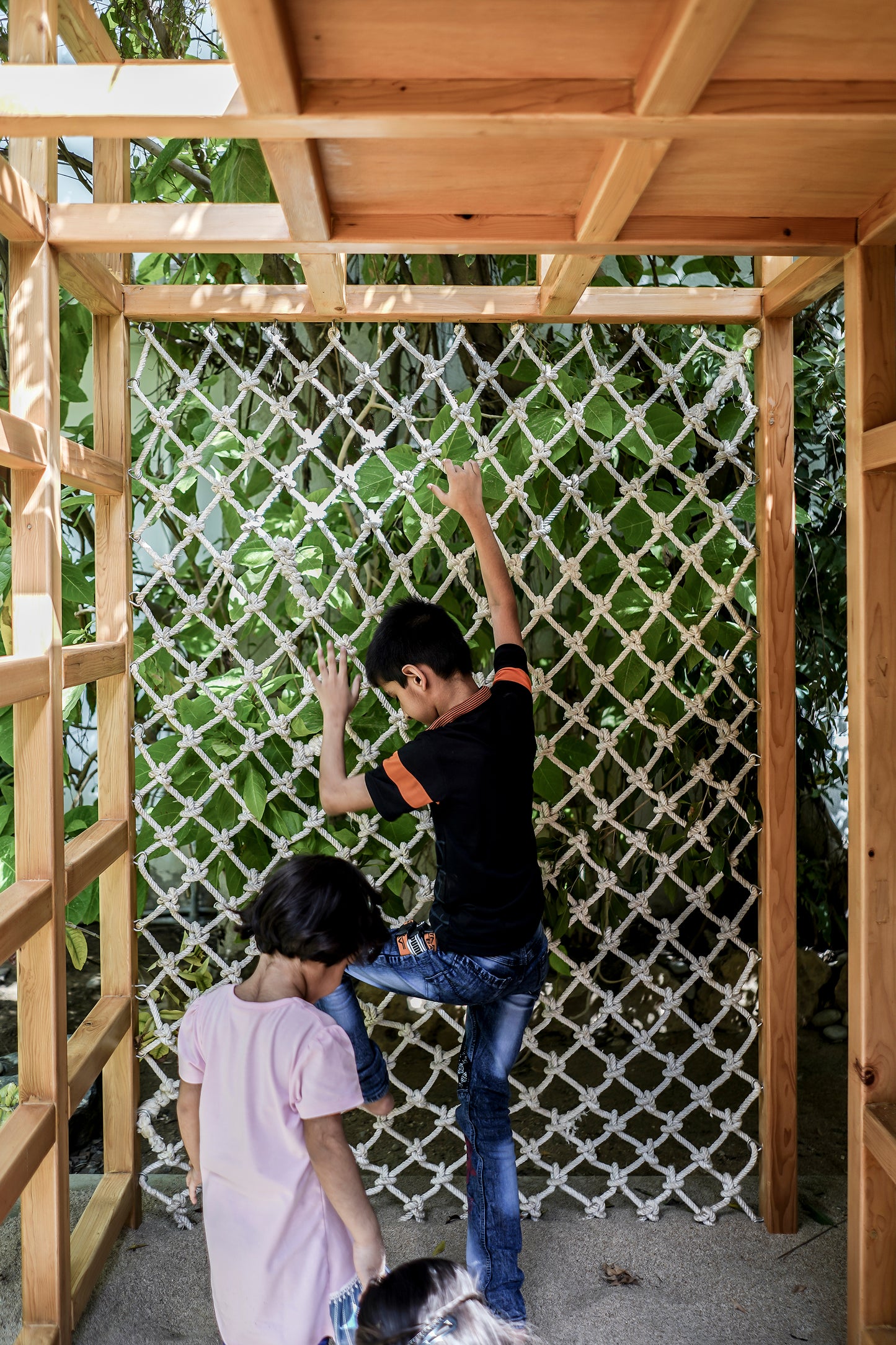 In-house designed and crafted jungle gym for active children.