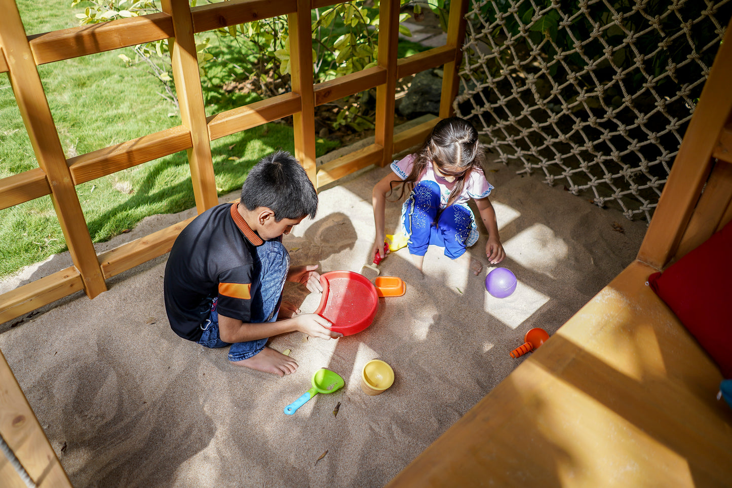 In-house designed and crafted jungle gym for active children 5