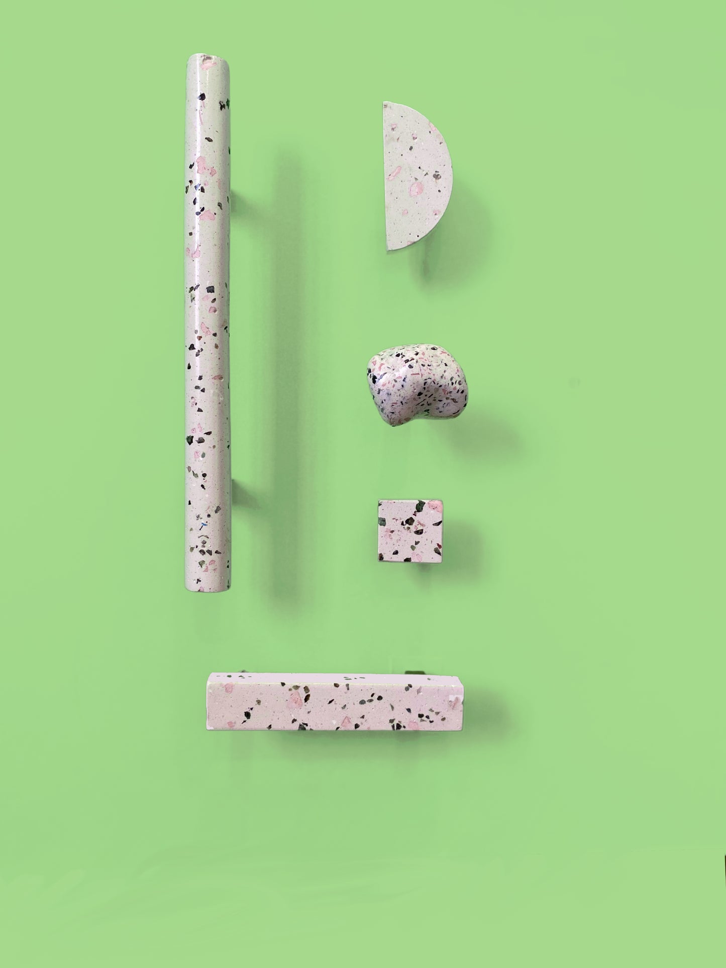 Series of handmade terrazzo and wood handles and knobs 11