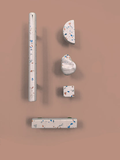 Series of handmade terrazzo and wood handles and knobs 15