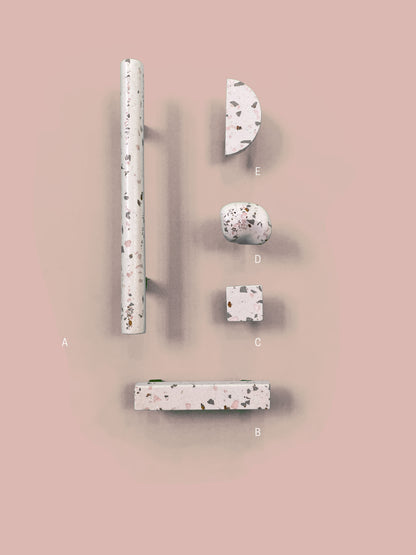 Series of handmade terrazzo and wood handles and knobs 4