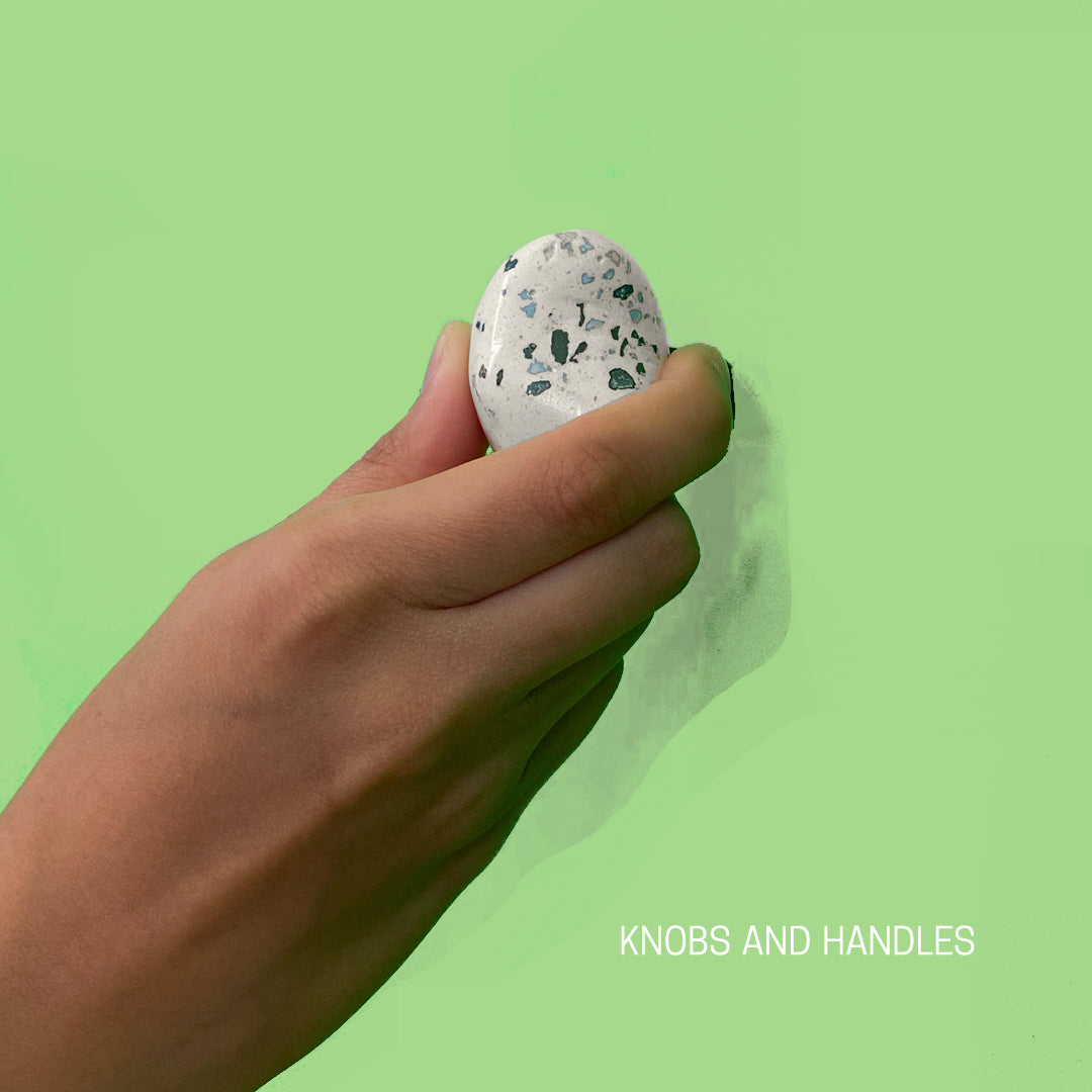 Series of handmade terrazzo and wood handles and knobs 8