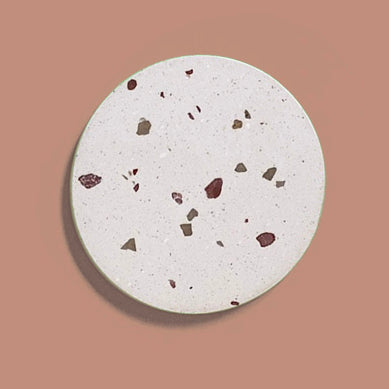 Set of handmade terrazzo coasters.6