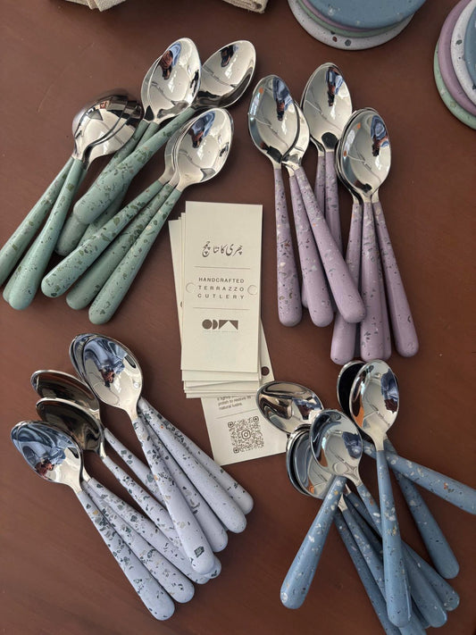 Terazzo Dessert Spoons- Set of 4